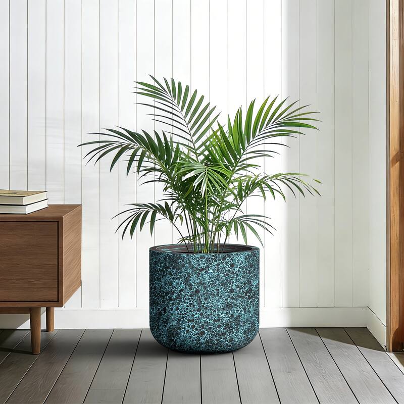 Concrete Round Cylindrical Planter / Pot with Drainage Holes