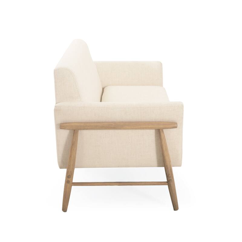 Mokena Modern Fabric Loveseat with Track Arms by Christopher Knight Home