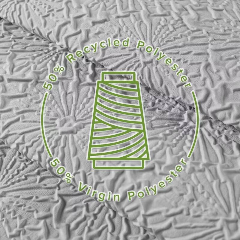 Starburst Crinkle Shower Curtain with Snap-in Liner 12 Hooks Included