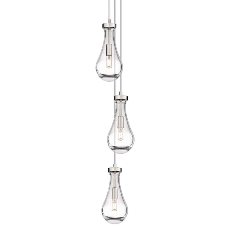 Innovations Lighting 103-451-1P-12-8 Malone Pendant Malone 6 Light 8" - Brushed Satin Nickel / Clear