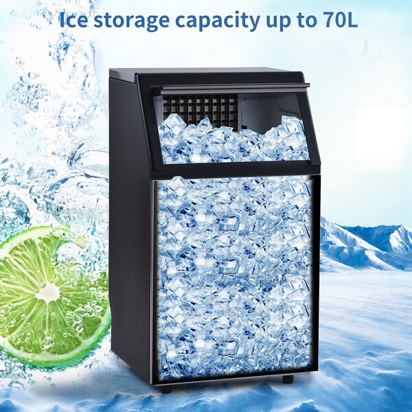 Ice Maker Machine 66LBS/24H,Auto-Clean Built-in,with Scoop