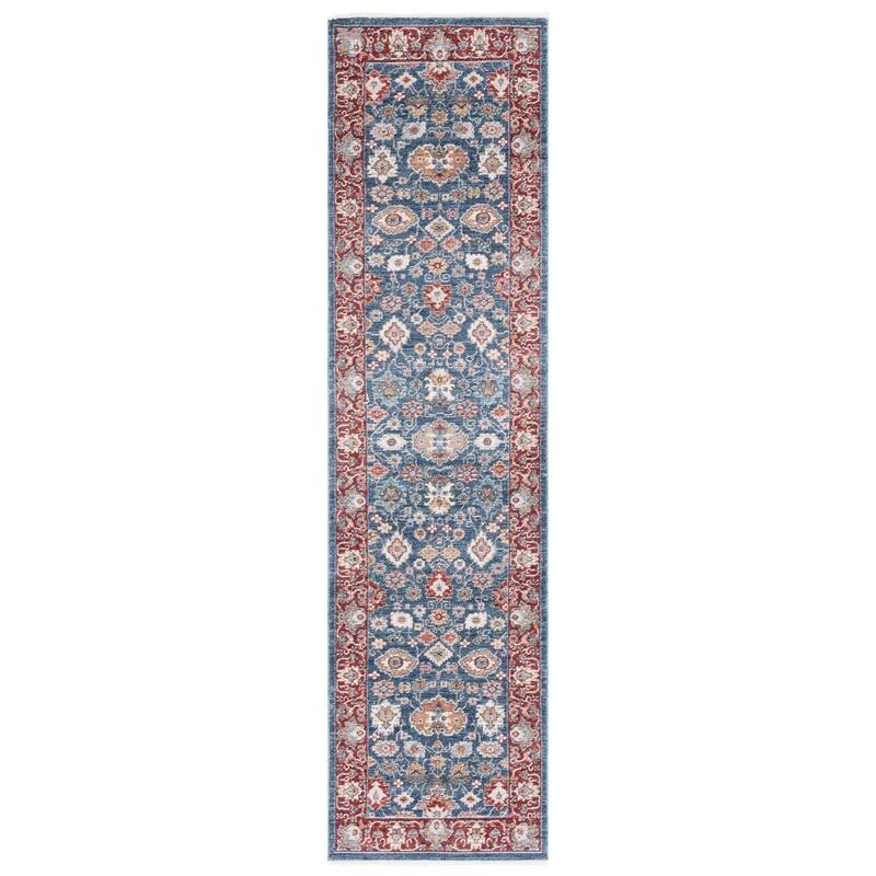 SAFAVIEH Lauren Ralph Lauren Bernardica Rug - 2' x 8' Runner - Blue/Red