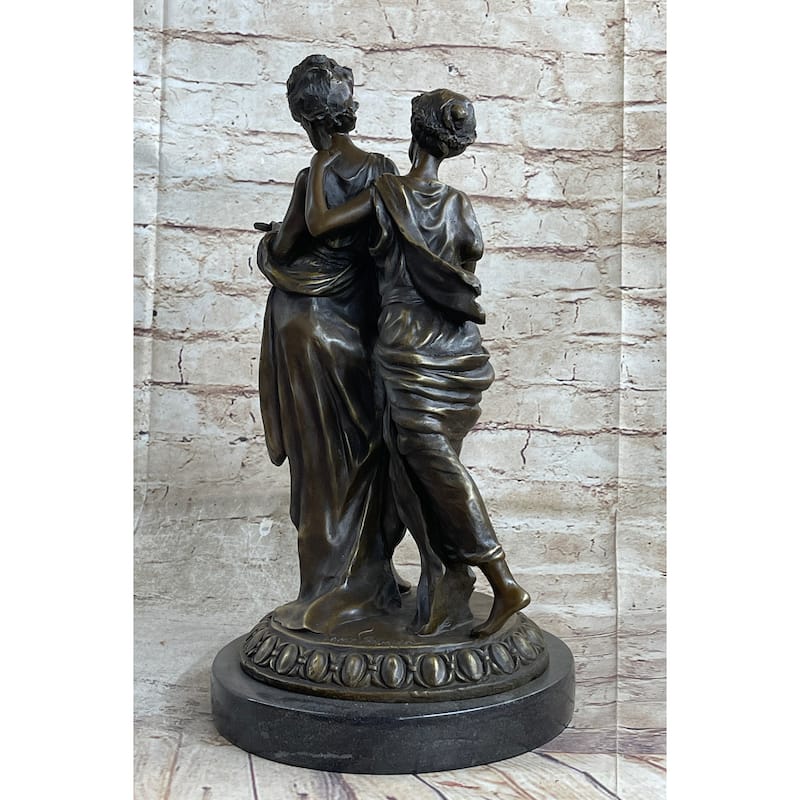 Pheasant And Dove Pigeon Love Bird Bronze Sculpture Art Deco Figurine Gift Decor