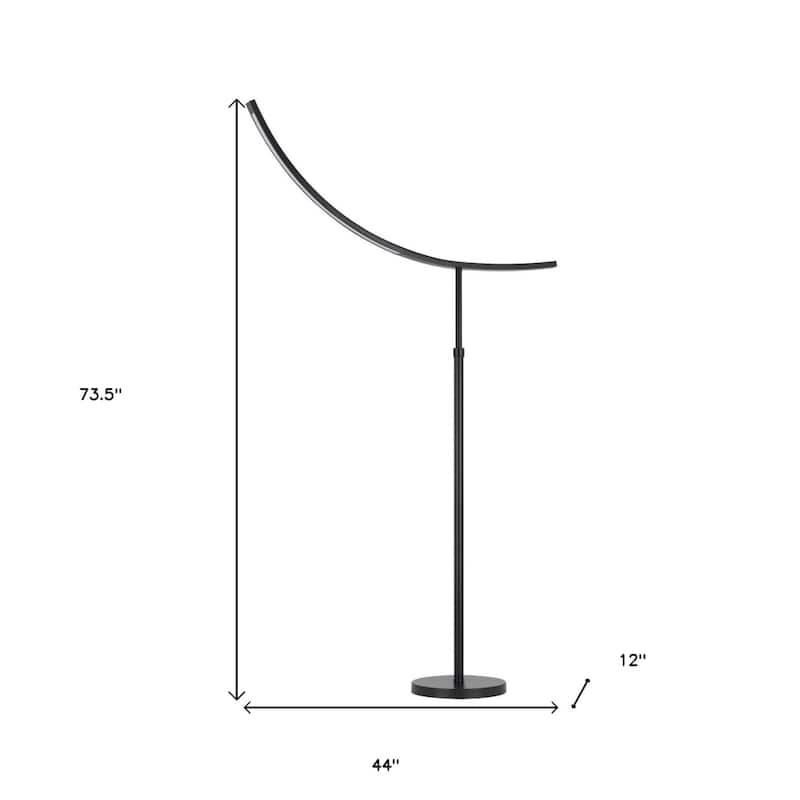 74" Tall Metal Adjustable Bronze LED Floor Lamp with Rocker Switch for Living Room and Bedroom - 73.5"H x 44"W x 12"D