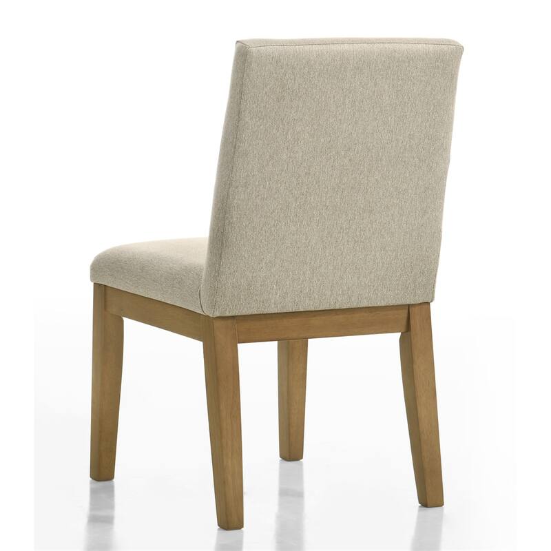 Modern Wood Dining Chair with Cushioned Seat（Set of 2） - N/A