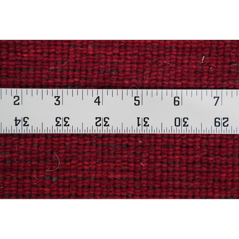 Hand Knotted Oriental 100% Wool Carpet Tribal Animal Pictorial Red Gabbeh Area Rug - 11' 9'' X 9' 1''