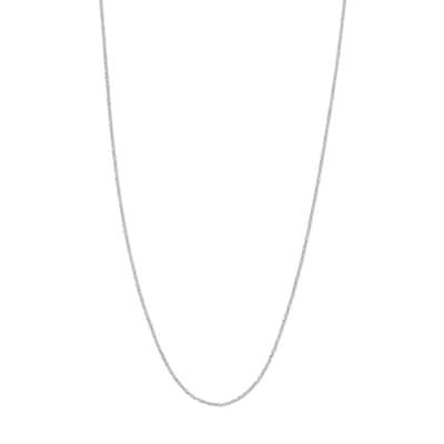 Curata 14k White Gold Diamond Chain Necklace 1.15mm (Lobster)