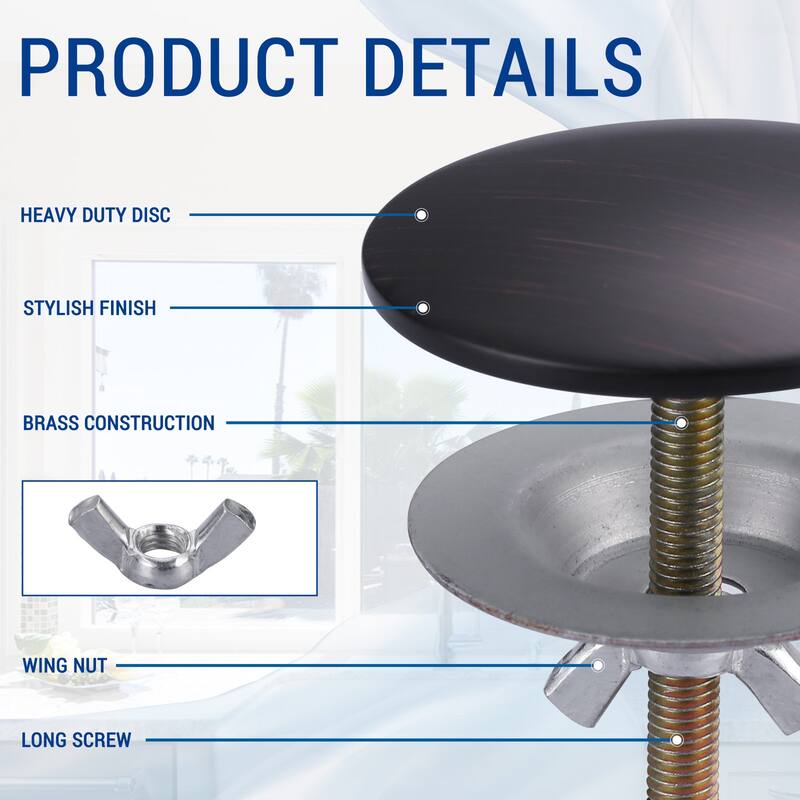WOWOW Sink Hole Cover Fits 0.31 to 1.89" Holes, Easy Install