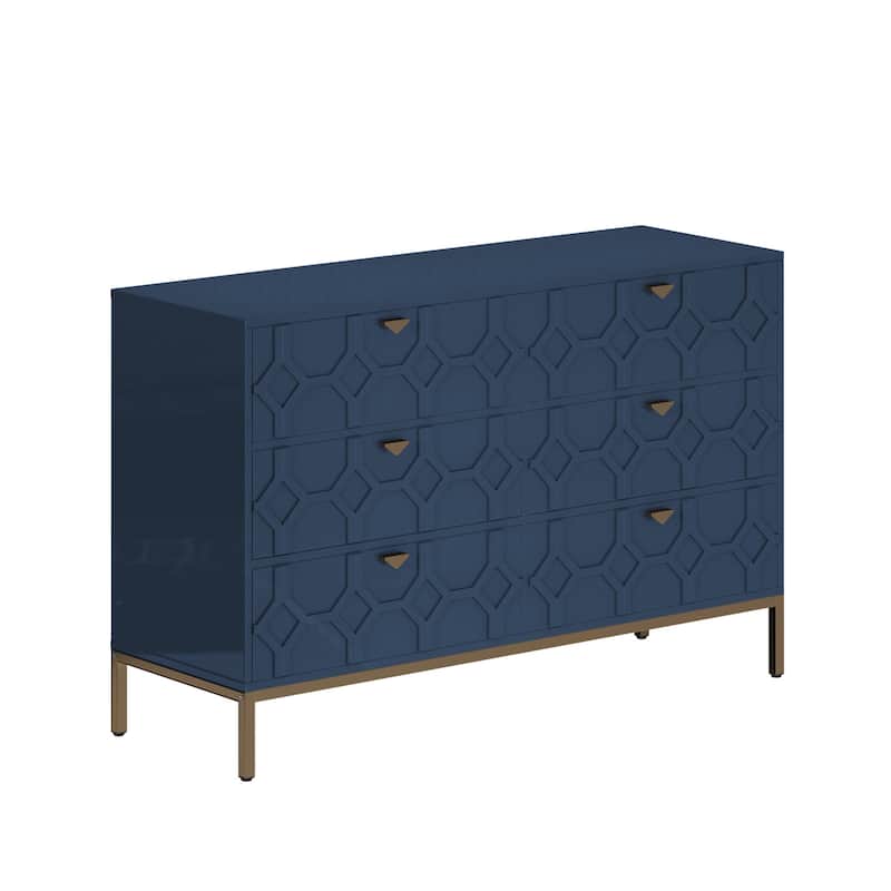 Clihome Wooden Storage 6 Drawer Double Dresser for Bedroom