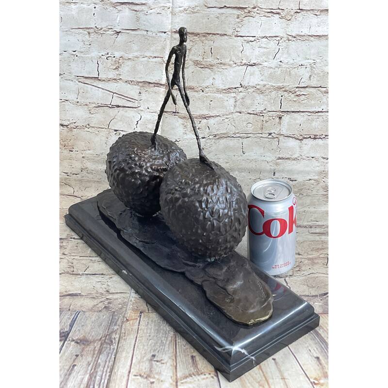 Walking Man Strawberry Alberto Giacometti Bronze Statue Sculpture 12 Inches X 12 Inches