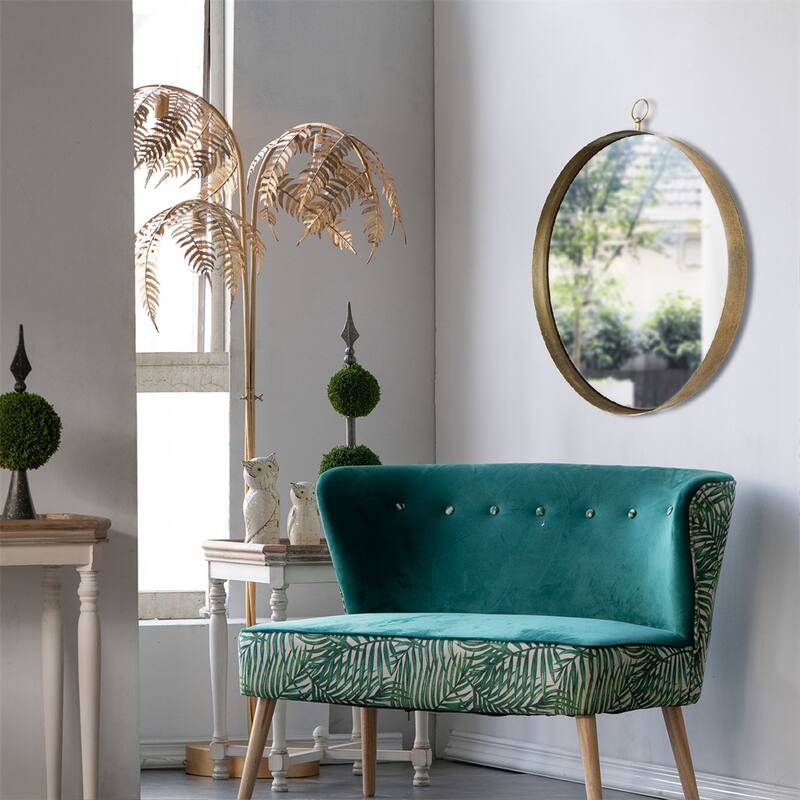Circle Mirror Frame for Living Room Bedroom Vanity Entryway Hallway