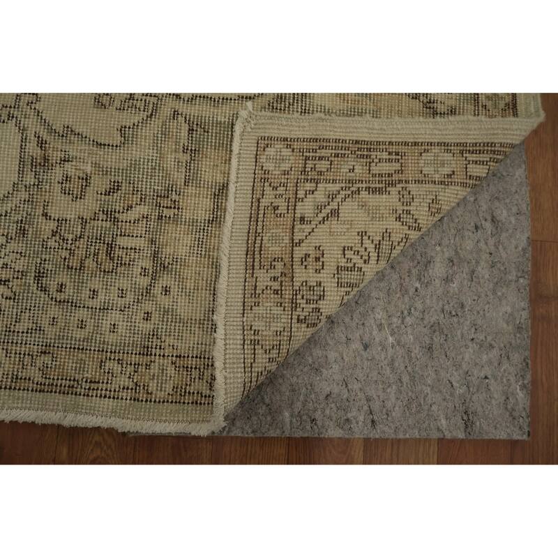Hand Knotted Oriental 100% Wool Carpet Transitional Floral Beige & Ivories Anatolian Area Rug - 8' 11'' X 5' 7''