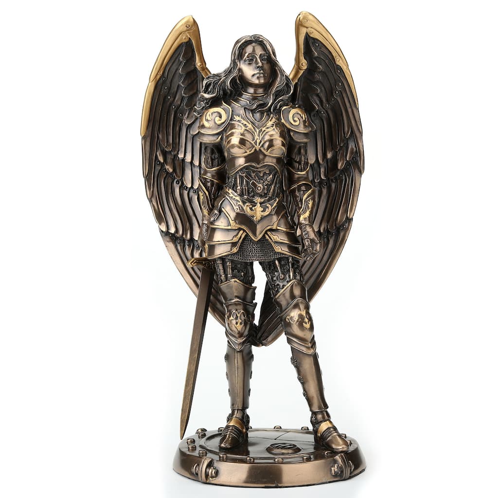 9.65" H STEAMPUNK MECHANICAL ANGEL Cold Cast Bronze - 4.13"x5.12"x9.65"