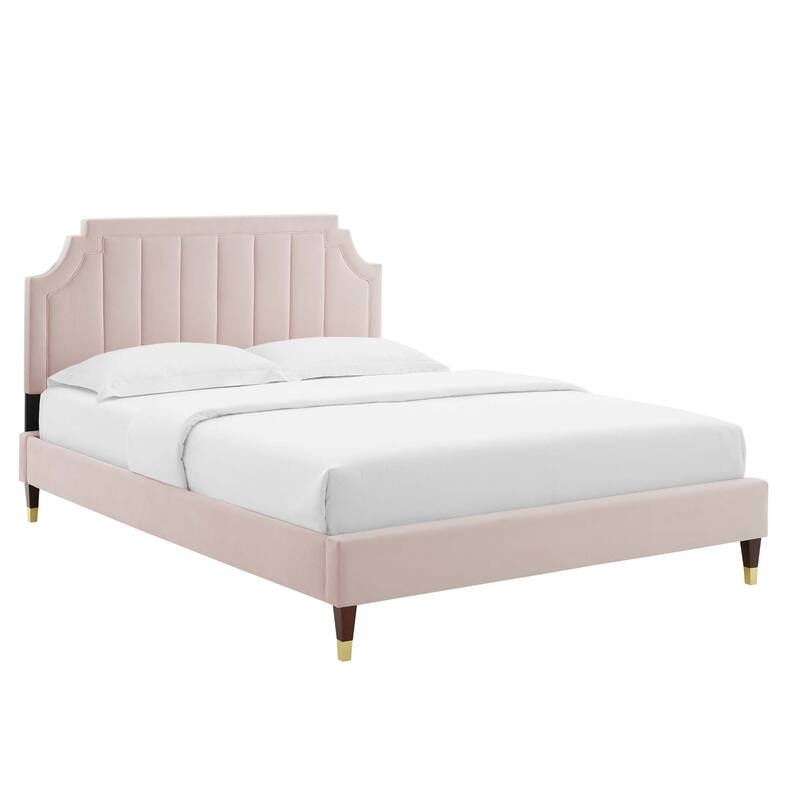 Sienna Performance Velvet Queen Platform Bed