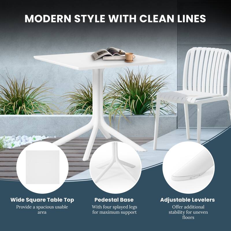 Frond and Form 4-Person Outdoor Square Dining Set