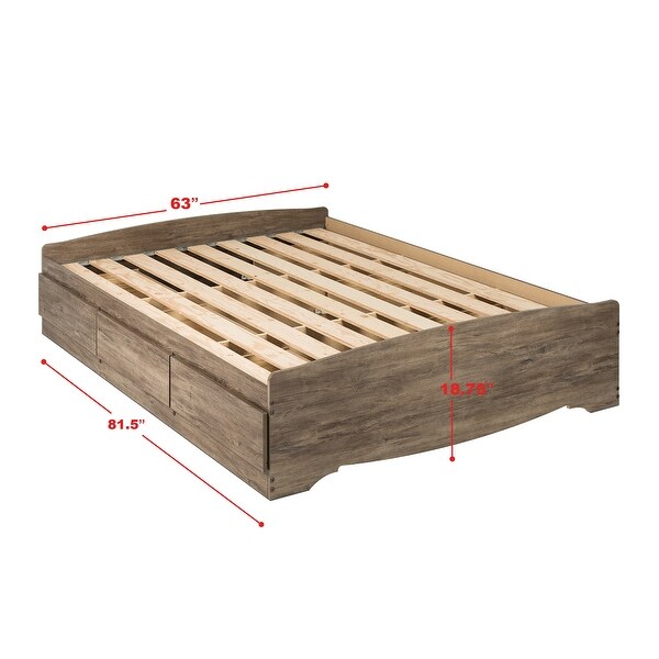 Prepac Mate's Platform Storage Bed with 6 Drawers - On ...