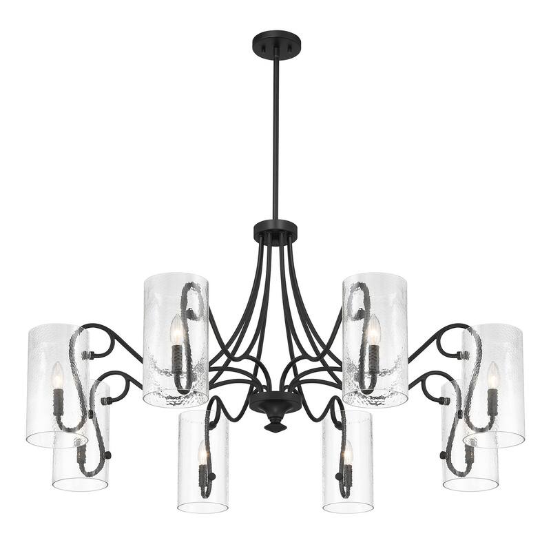 Calgary 8-Light Chandelier in Matte Black