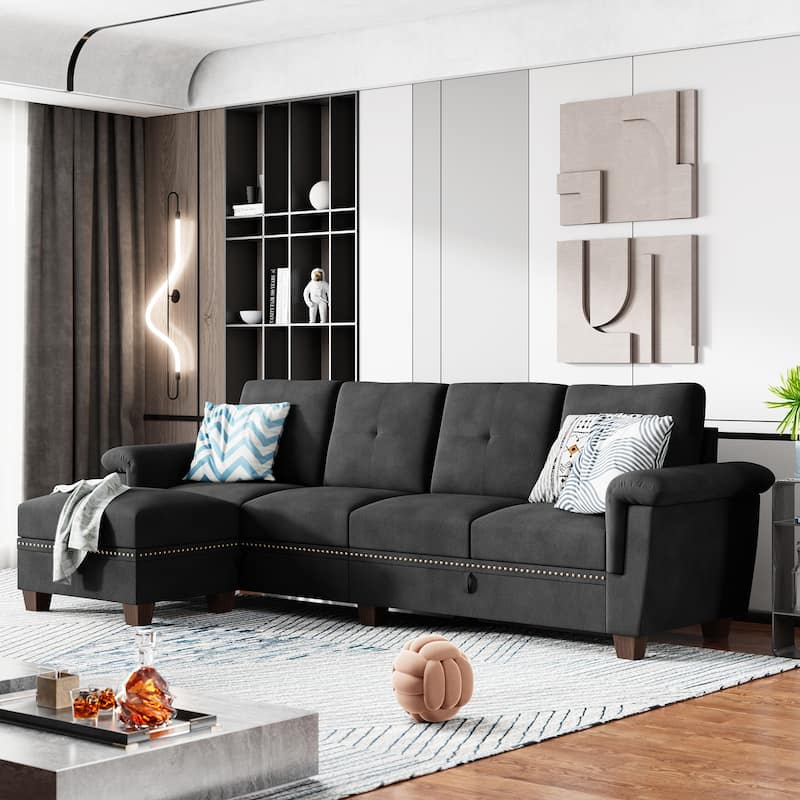 108'' Convertible Sectional Sofa with Seat Storage