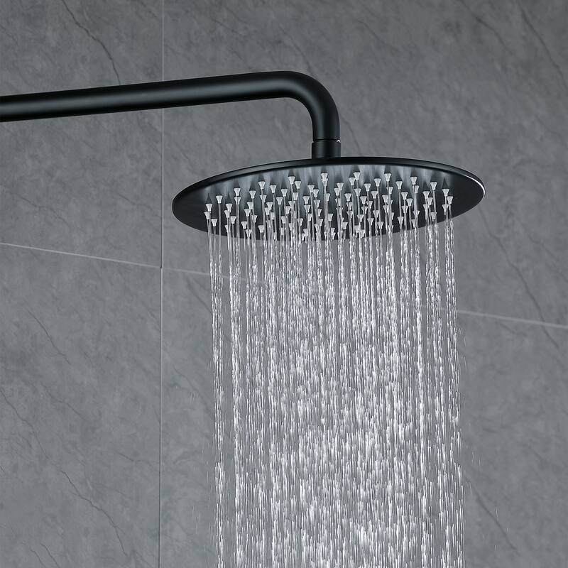 47"H Solid Brass Wall-Mounted Exposed Shower System with Tub Spout (Valve Included)
