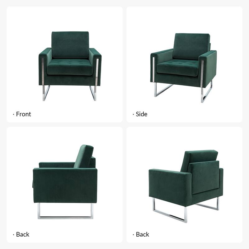 Trendy Elastus Comfy Club Chair with Chic Metal Legs for Stylish Decor
