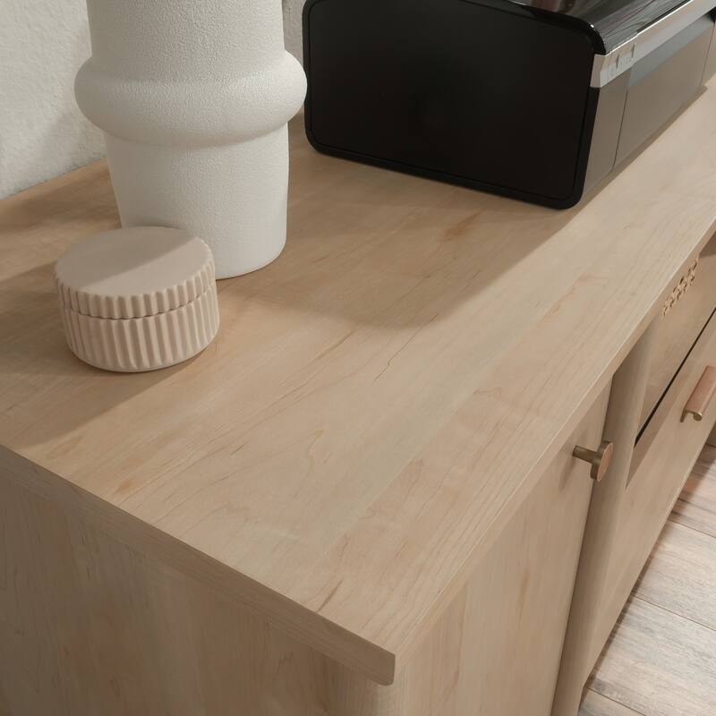 Engineered Wood Scandinavian Storage Credenza with Multi-Room Storage, Brown - 66.73" W × 20.47" D × 29.88" H