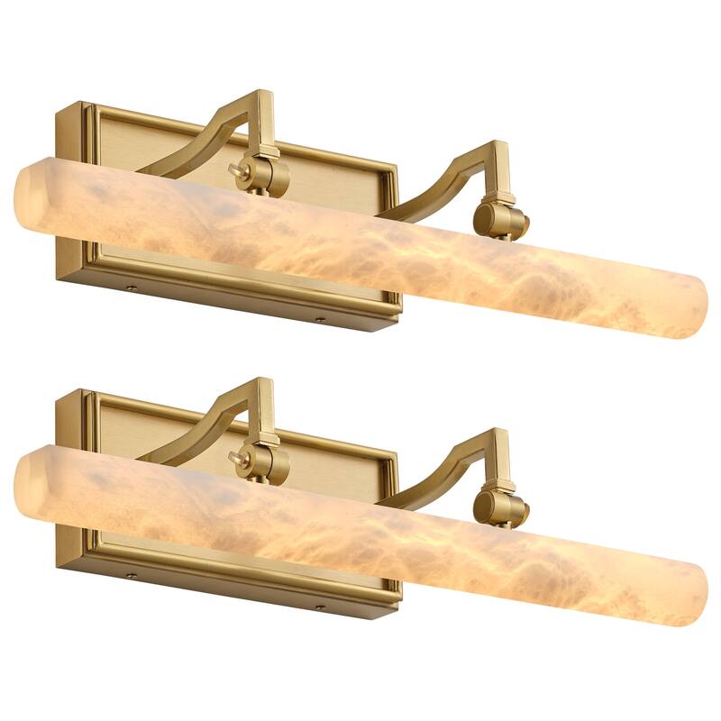 KAYLA 12/20-inch Marble Cylinder Vanity Light-Copper