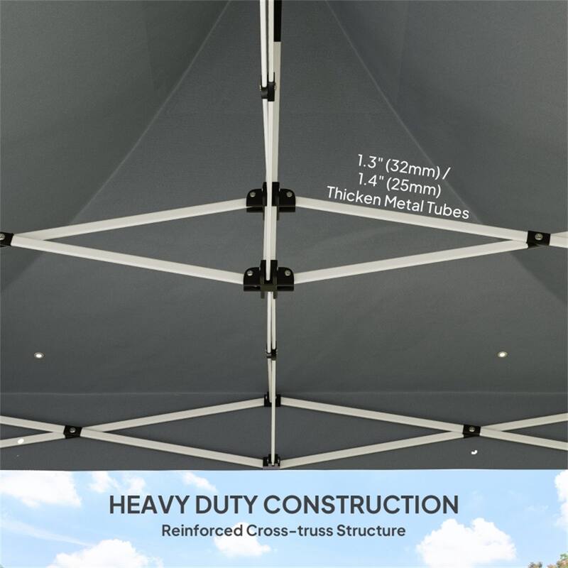 Premium Foldable Gazebo for Outdoor Events with UPF50 Sun Protection Adjustable Height and Portable Wheeled Bag