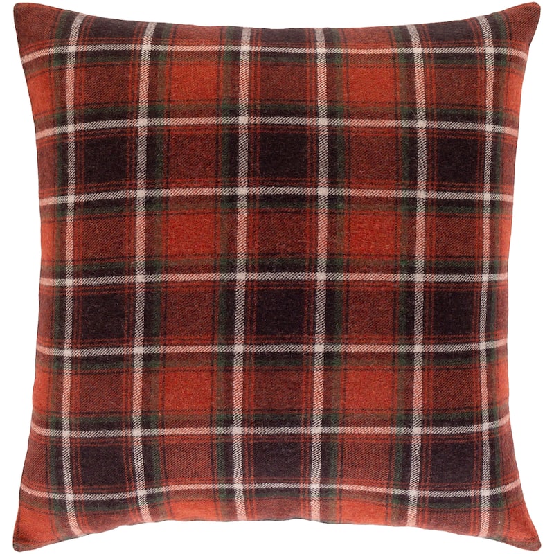 Artistic Weavers Brenna Holiday Plaid Wool Blend Throw Pillow