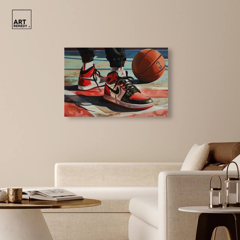 Down at the Court Canvas by Art Remedy, Gallery Wrapped