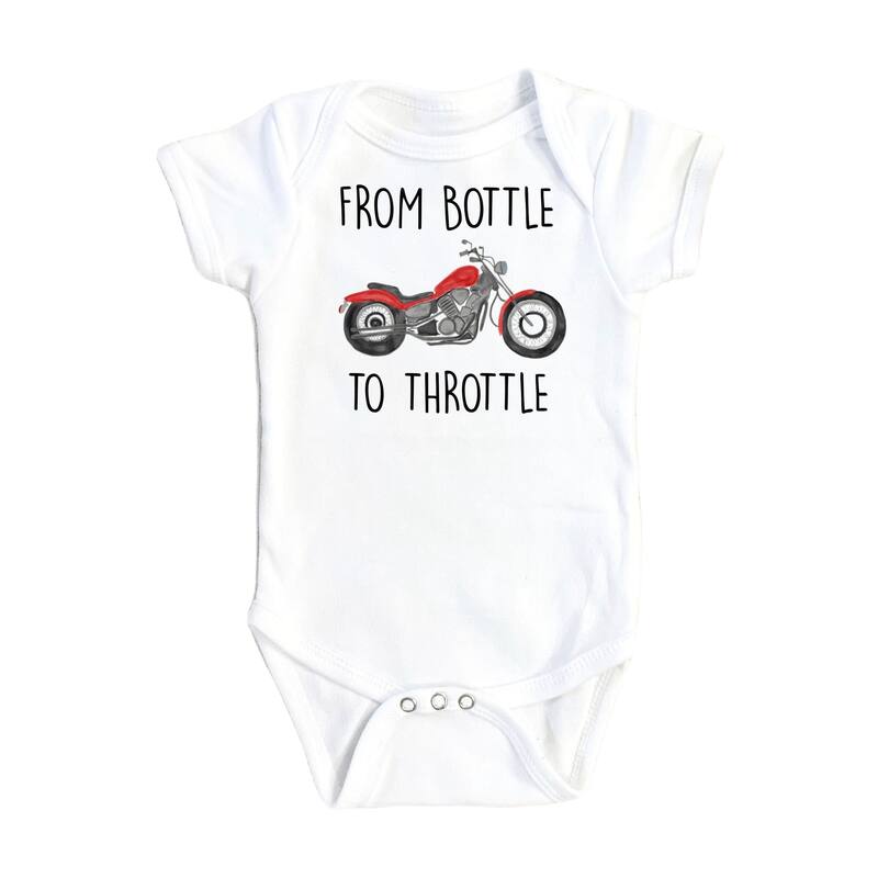 Motorcycle Throttle - Baby Boy Girl Clothes Infant Bodysuit Funny Cute Newborn - Pink - 0-3M
