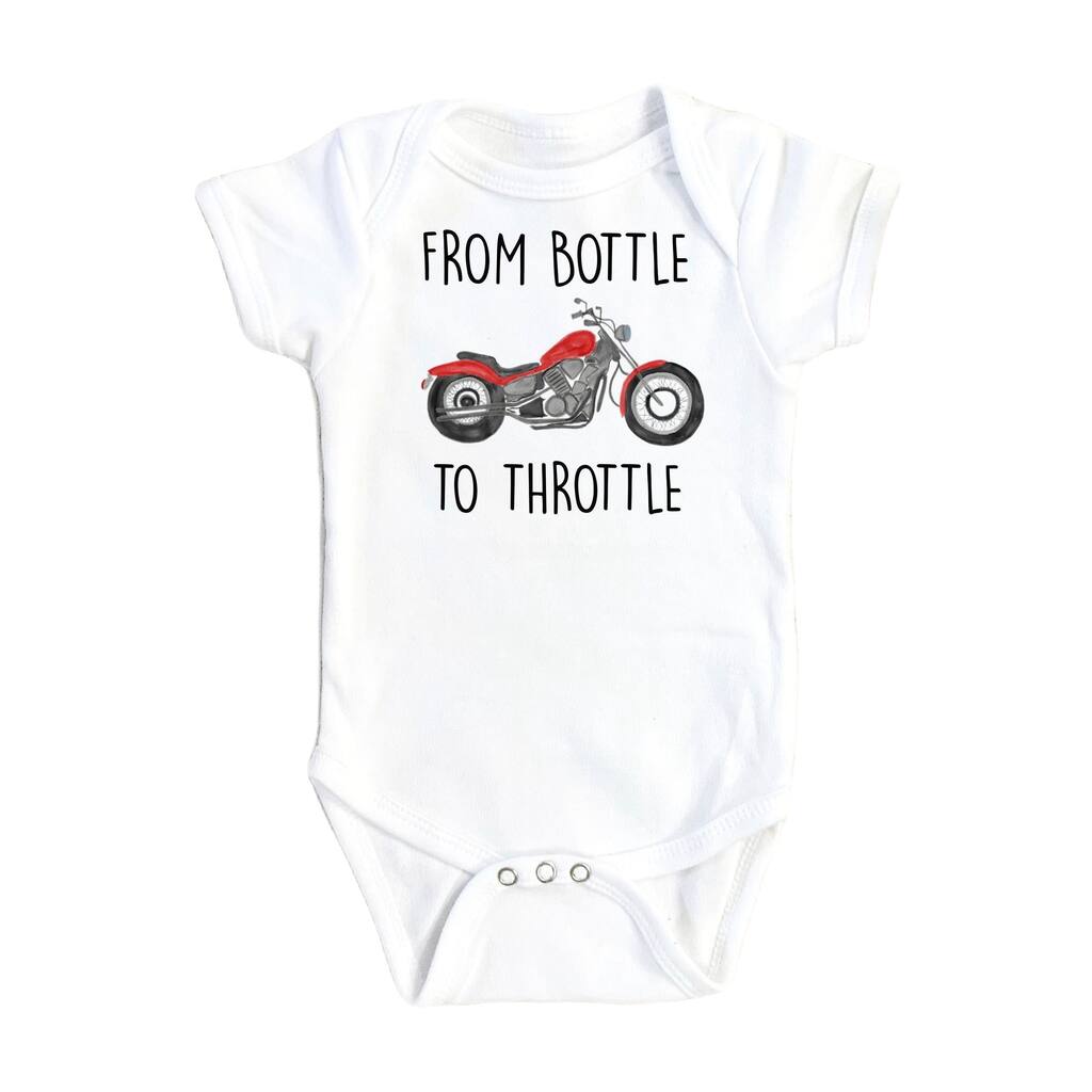Motorcycle Throttle - Baby Boy Girl Clothes Infant Bodysuit Funny Cute Newborn