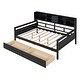 preview thumbnail 17 of 34, Full Daybed with Drawers & Shelf - Elegant Multi-Functional Style