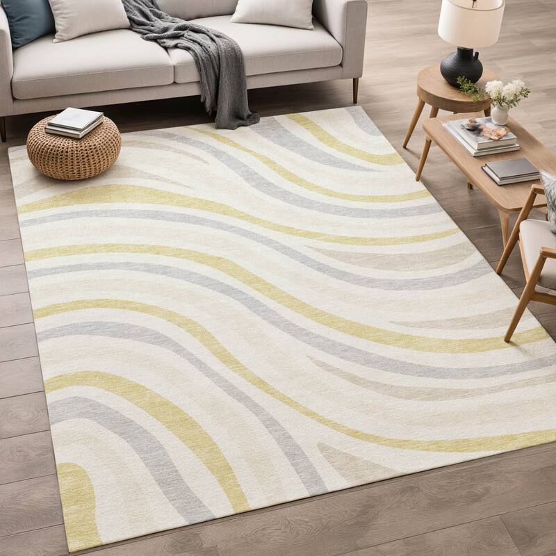 Machine Washable Indoor/ Outdoor Traditional Mimi Chantille Rug