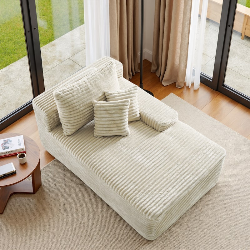 Upholstered Cloud Sectional Couch No Assembly Required L-Shape Chaise with Pillow