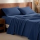 preview thumbnail 1 of 99, Bare Home Cotton Flannel Sheet Set - Velvety Soft Heavyweight California King - Dark Blue