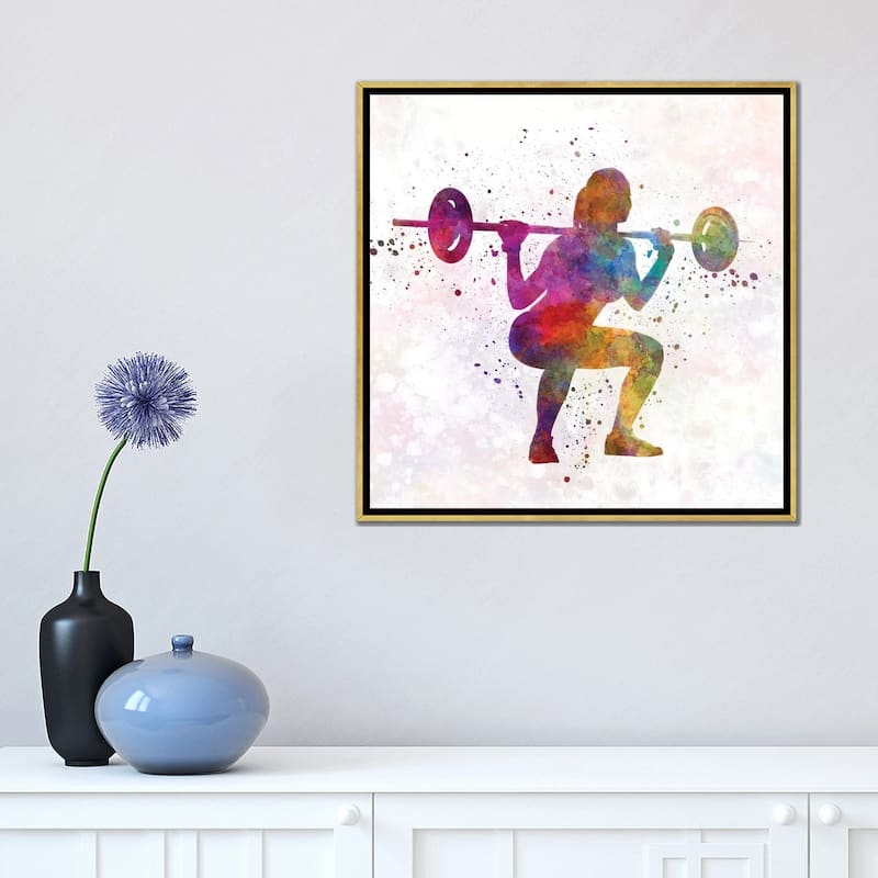 iCanvas "Body Buiding Woman" by Paul Rommer Framed Canvas Print
