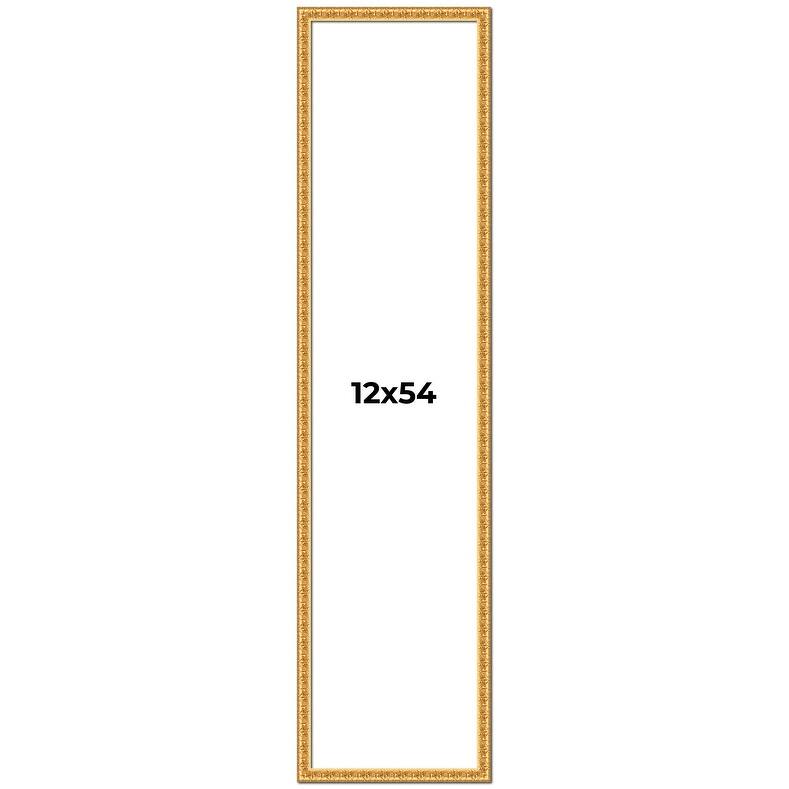 12x54 Frame Gold Real Wood Picture Frame Width 1 inches | Interior
