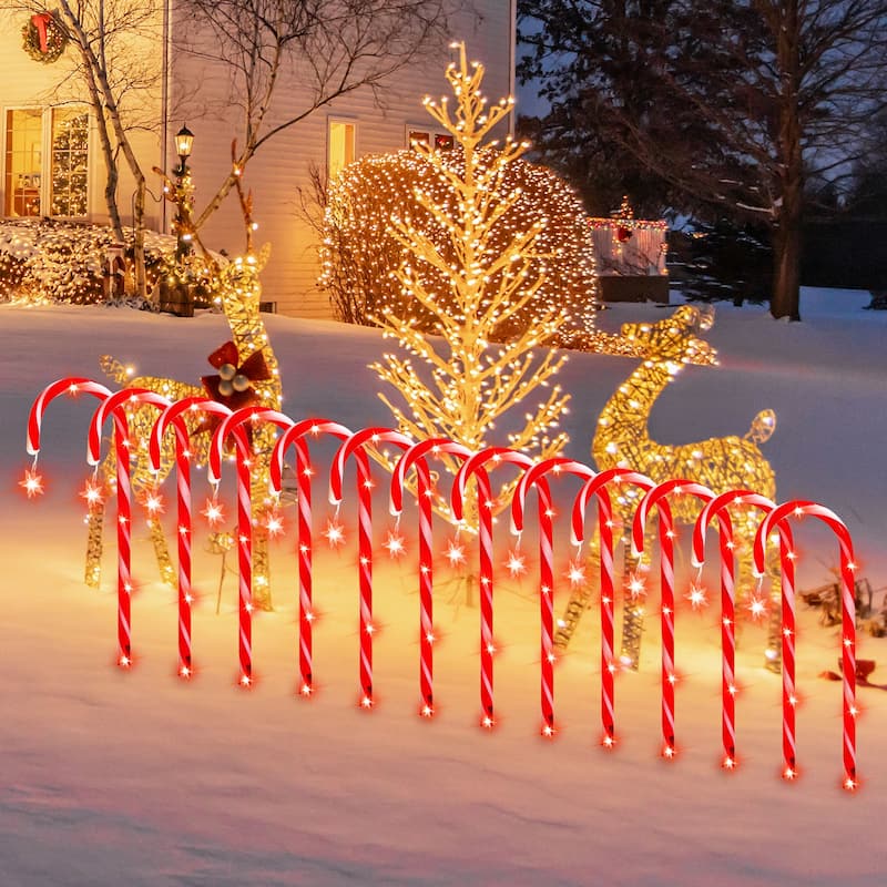 Christmas Candy Cane Lights 10 PCS