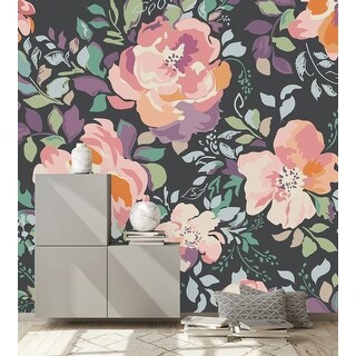 Floral Wallpaper Peel and Stick and Prepasted - Bed Bath & Beyond ...