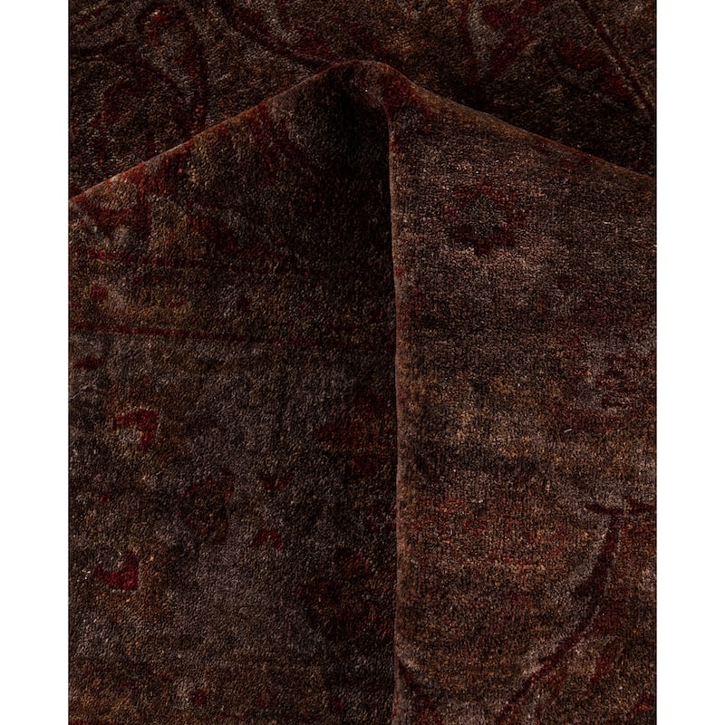 Overdyed One-of-a-Kind Hand-Knotted Area Rug - Brown - 4' 1" x 5' 11"