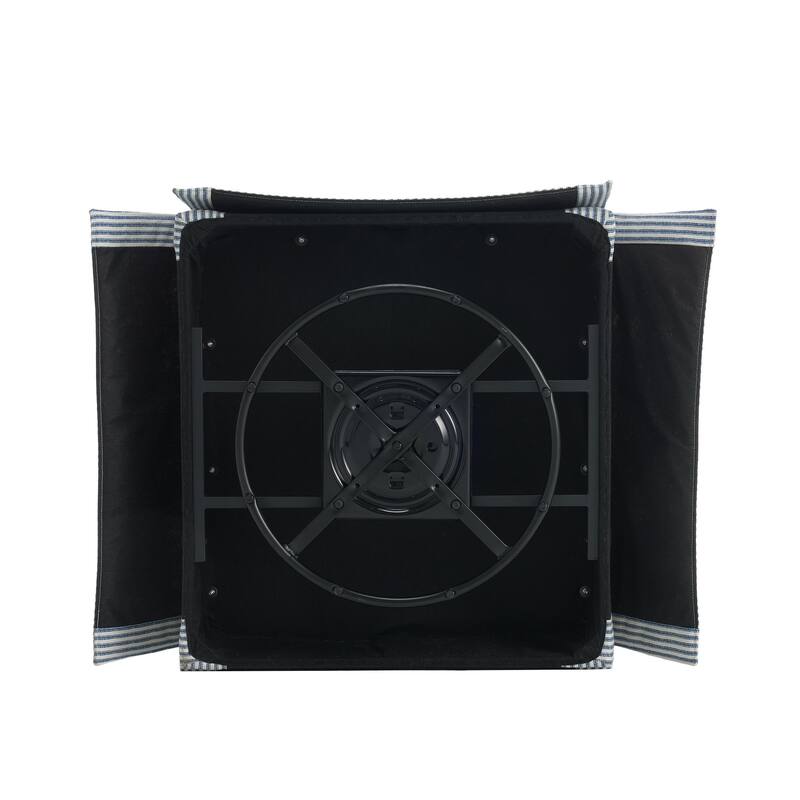 Chenille Swivel Accent Chair with Nailhead Trim Skirt