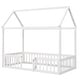 preview thumbnail 13 of 58, Wood House Bed with Fence and Door