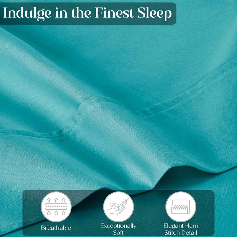 Superior Cotton Blend Solid 1500 Thread Count Deep Pocket Bed Sheet Set