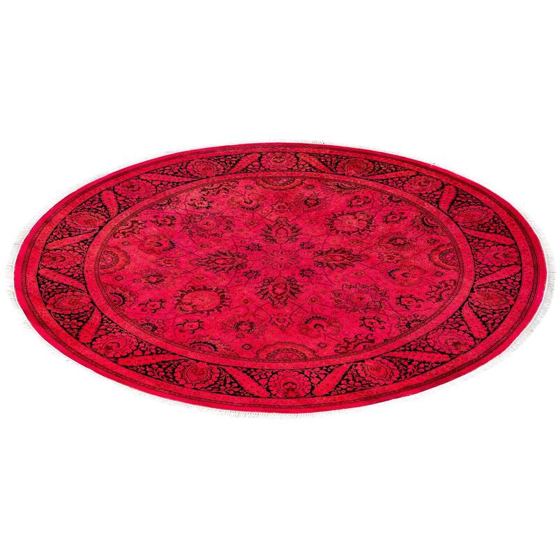 Overdyed One-of-a-Kind Hand-Knotted Area Rug - Pink - 6' 1" x 6' 1"