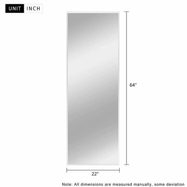 dimension image slide 9 of 20, Aluminum Alloy Full Length Floor Mirror