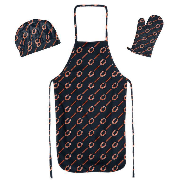 NFL 3-piece BBQ Apron, Mitt, Hat Set - Chicago Bears