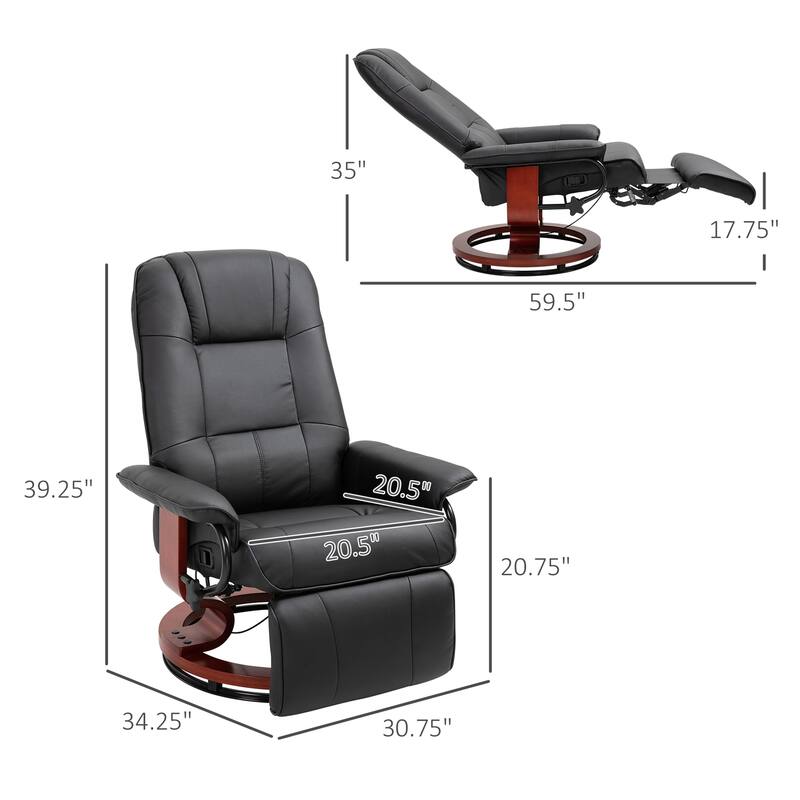 Faux Leather Manual Recliner