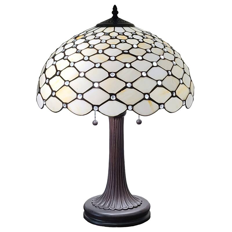 Tiffany Style Chandelle Table Lamp 25" AM1041TL16B Amora Lighting