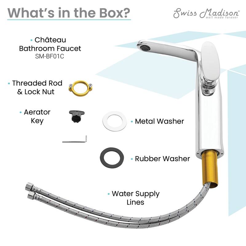 Chateau Single Hole Single-Handle High Arc Bathroom Faucet