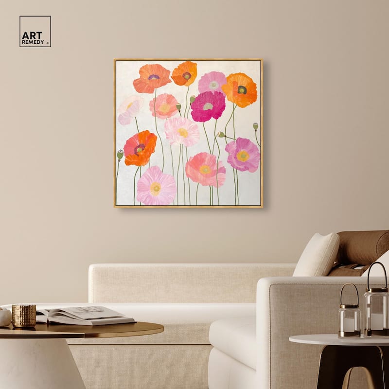 Sunset Poppy Chorus II Canvas by Art Remedy